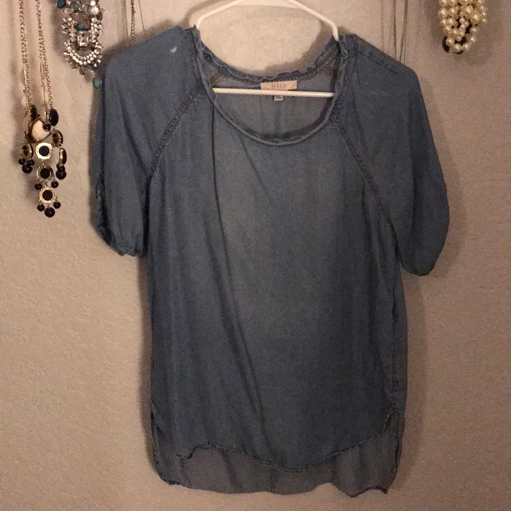 Chambray top from versona